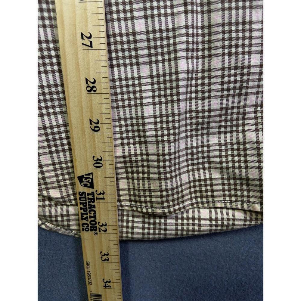 Peter Millar Men's Brown Pink Check Plaid L/S Button Down‎ Dress Shirt Large EUC - Picture 7 of 10